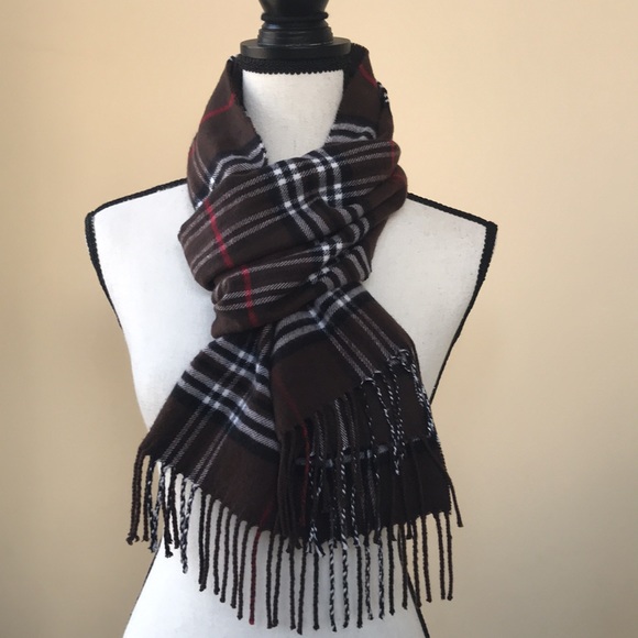 Cashmere Plaid Scarf - Picture 4 of 8